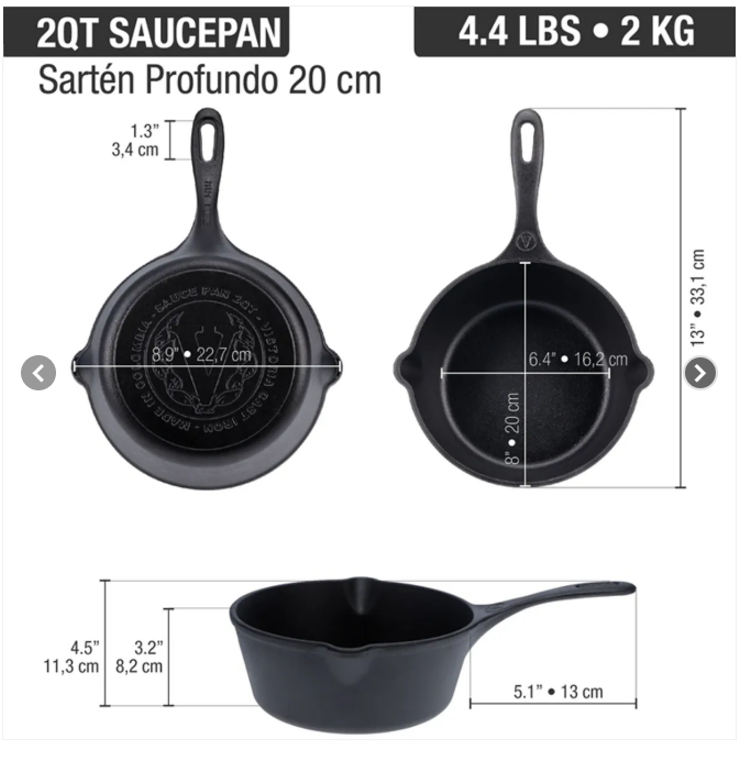 Sarten Profundo Victoria Hierro 1.9L